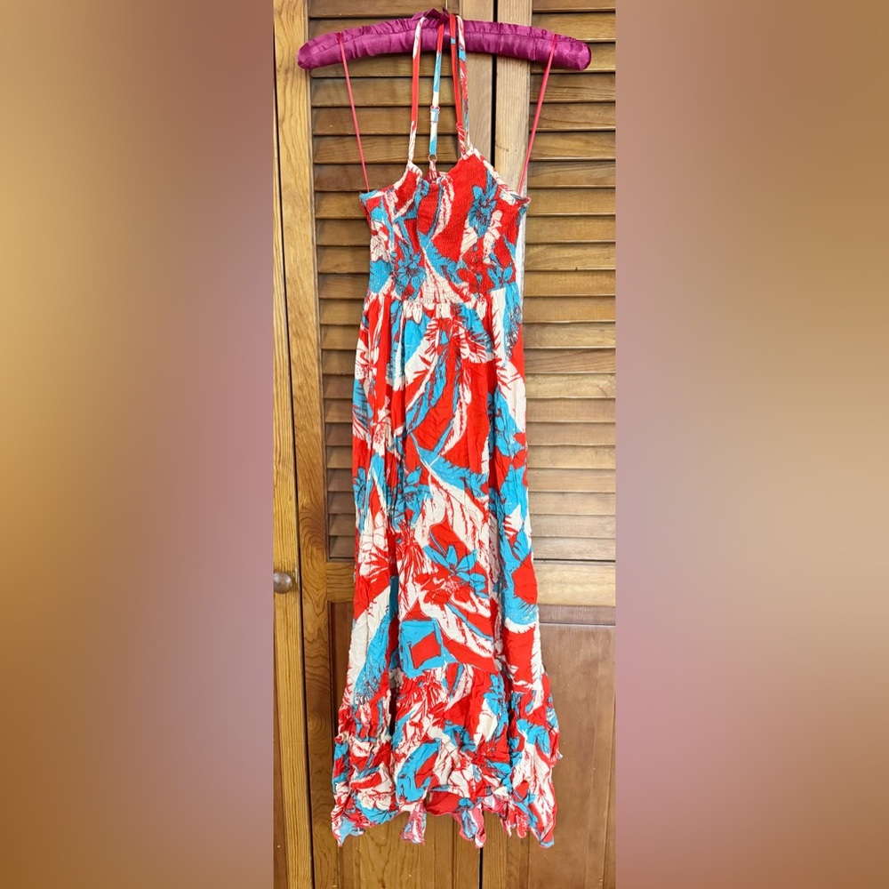 ❌CLEARANCE❌ Free People Red and Blue Floral Dress